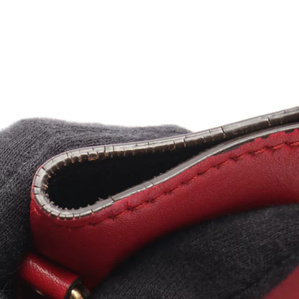 Salvatore Ferragamo Bonnie Lettering Handbag Leather Red - Picture 6 of 6